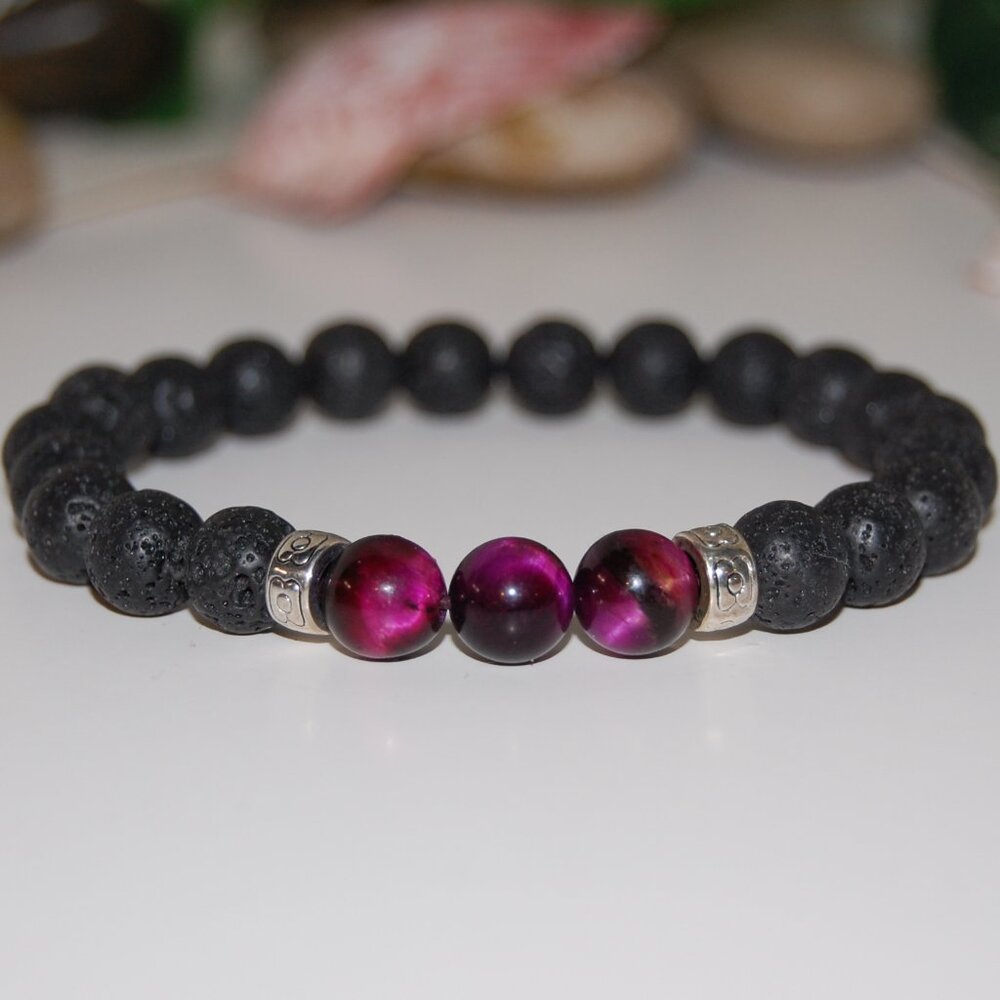 Lava Bracelet,Gemstone Bracelet,Handmade Stone Beads Bracelet